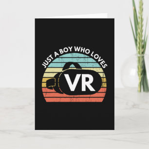 Cartão Apenas um garoto que ama Vr Atleta de realidade vi