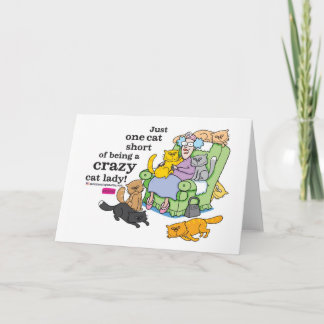 Cartão Apenas Um Gato Sem Ser Uma Mulher De Gato Louca