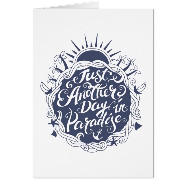 Cartão Apenas um outro dia no paraíso (Frente)