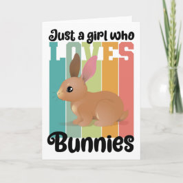 Cartão Apenas uma garota que ama Coelhinhos da Páscoa Fof