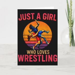 Cartão Apenas Uma Garota Que Ama Luta Livre Wrestler Dive