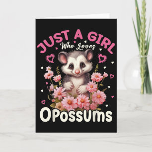 Cartão Apenas Uma Garota Que Ama Ossums Floral Mulheres M