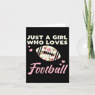 Cartão Apenas Uma Menina Que Ama As Flores De Futebol Ame