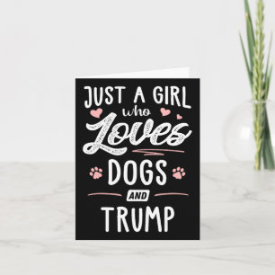 Cartão Apenas Uma Menina Que Ama Cachorros E Doguete Com