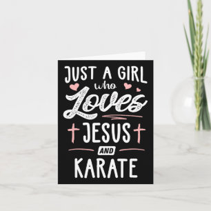 Cartão Apenas Uma Menina Que Ama Jesus E Karate Dando Mul
