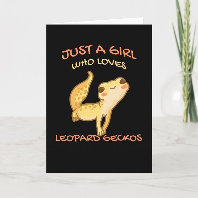 Cartão Apenas Uma Menina Que Ama Leopard Gecko Gekko Liza (Frente)