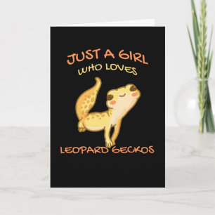 Cartão Apenas Uma Menina Que Ama Leopard Gecko Gekko Liza