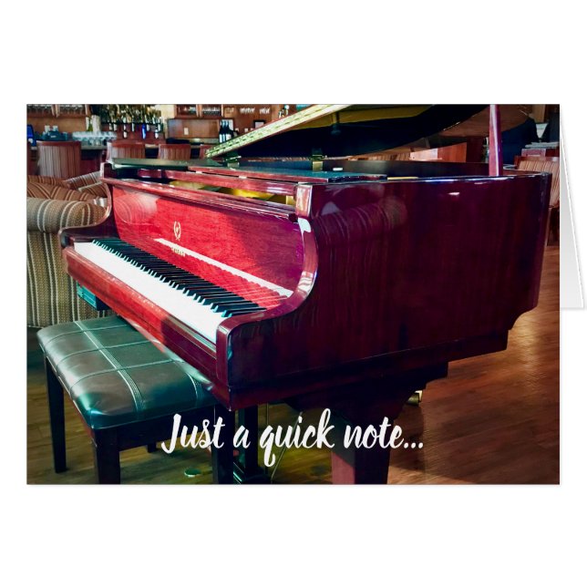 Cartão Apenas uma nota rápida (Frente horizontal)