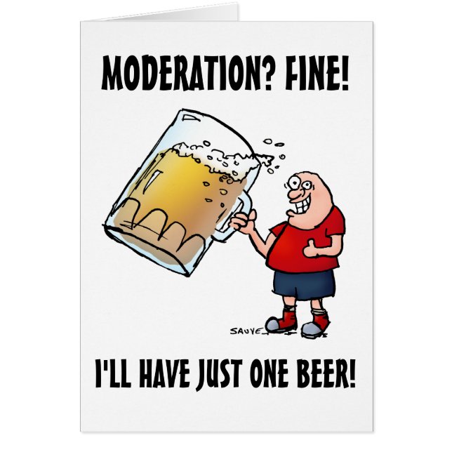 Cartão Apenas Uma Placa De Dentro Engraçada De Cerveja (Frente)