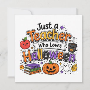 Cartão Apenas uma professora que ama o Halloween