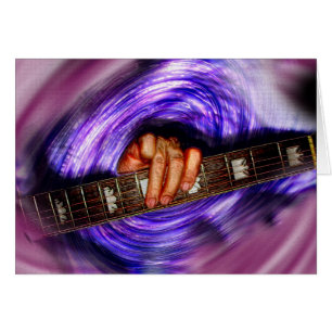 Cartão Aperto roxo da guitarra do Vortex
