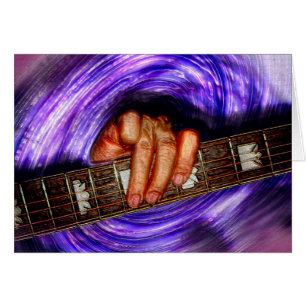 Cartão Aperto roxo da guitarra do Vortex