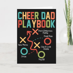 Cartão Aplaudir Pai Playbook Cheerleading Pai Dia dos Pai