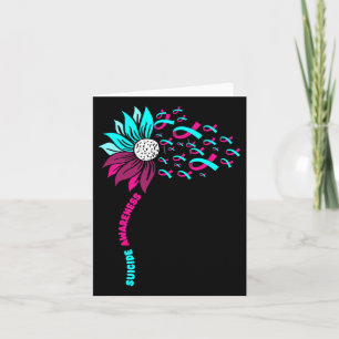 Cartão Apoiar a consciencialização suicida Flor na preven