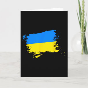 Cartão Apoie Bandeira da Ucrânia Orgulho Ucraniano Coraçã