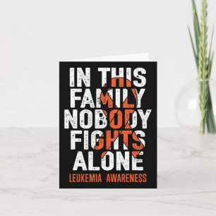 Cartão Apoio a leucemia Squad Fighor Warrior Leukemia Aw