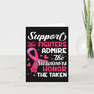 Cartão Apoio ao cancer de mama Admire Honra Cancer A