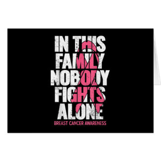 Cartão Apoio ao cancer de mama Vintage Família de Cancere