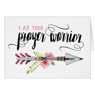 Cartão Apoio do cancer, religioso, eu sou seu guerreiro