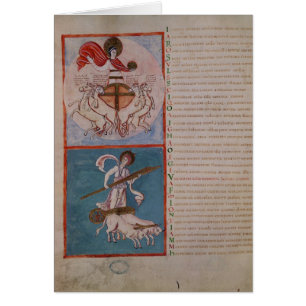 Cartão Apollo como o Sun e Diana como a lua