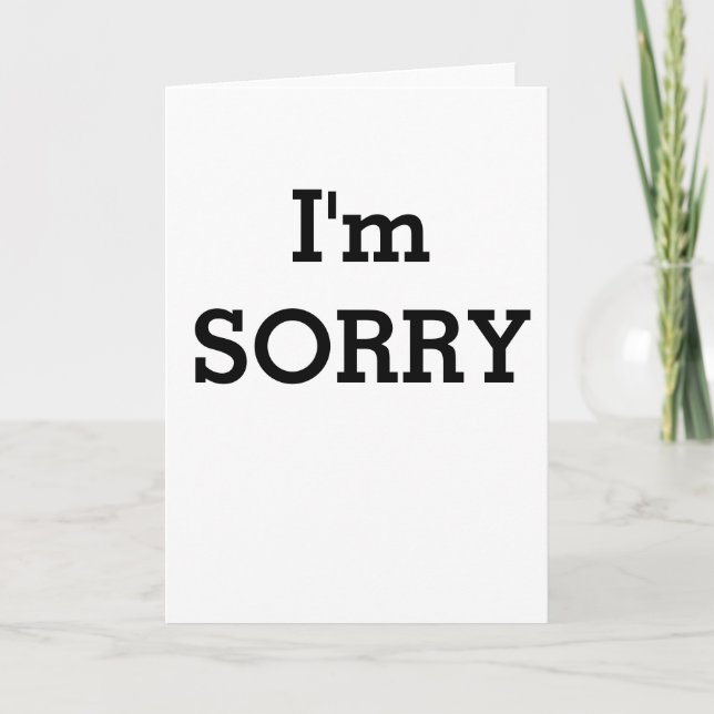 Cartão Apology Card (Frente)