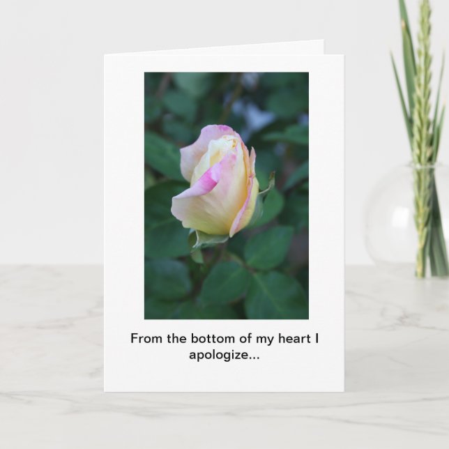 Cartão Apology for Inconsideration Greeting Card (Frente)