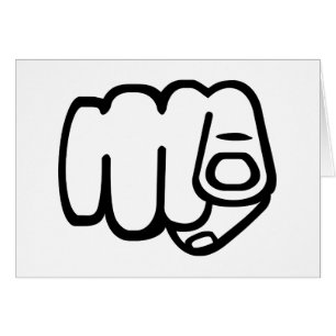 Cartão Apontando o dedo - você