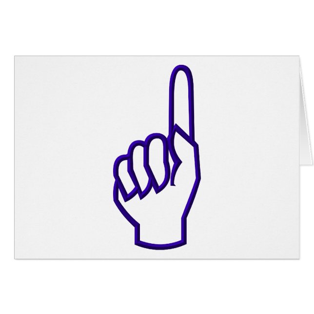 Cartão Apontar dedo/mão (Frente Horizontal)