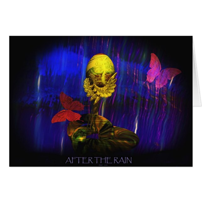 Cartão Após a chuva (Frente Horizontal)