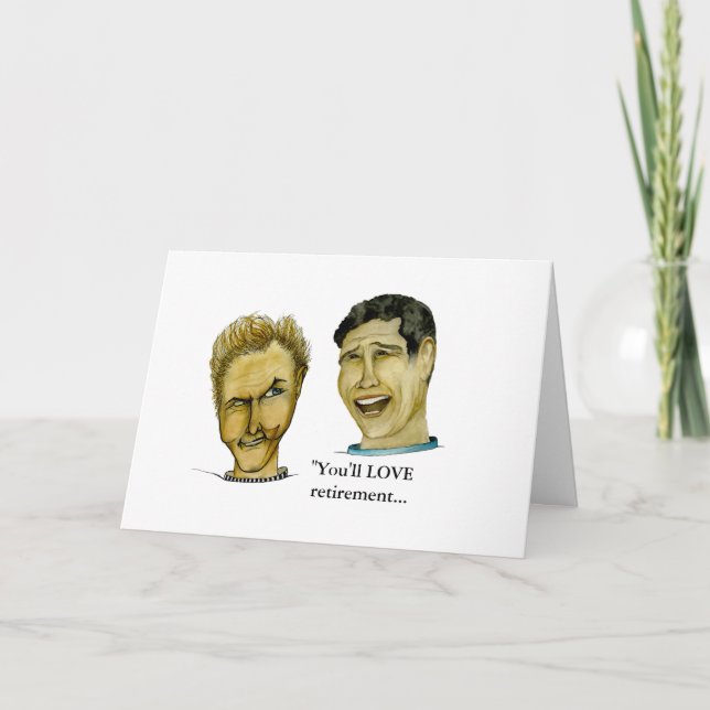 Cartão Aposentação amorosa de Cara humorística (Frente)