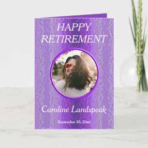 Cartão Aposentação de Colheita de Fotos do Metal 1 Púr