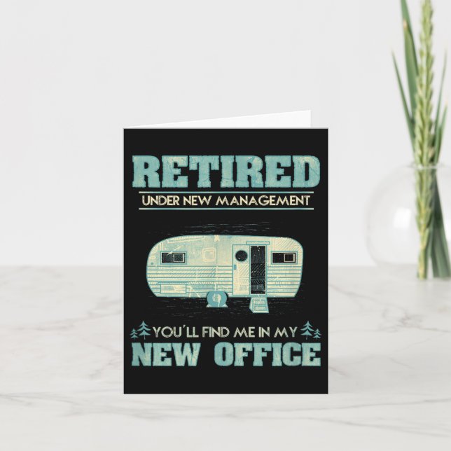 Cartão Aposentação Funny Camping Rv Caravan Gift Retiree  (Frente)