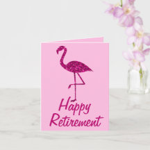Aposentação rosa flamingo Texto personalizado Saud
