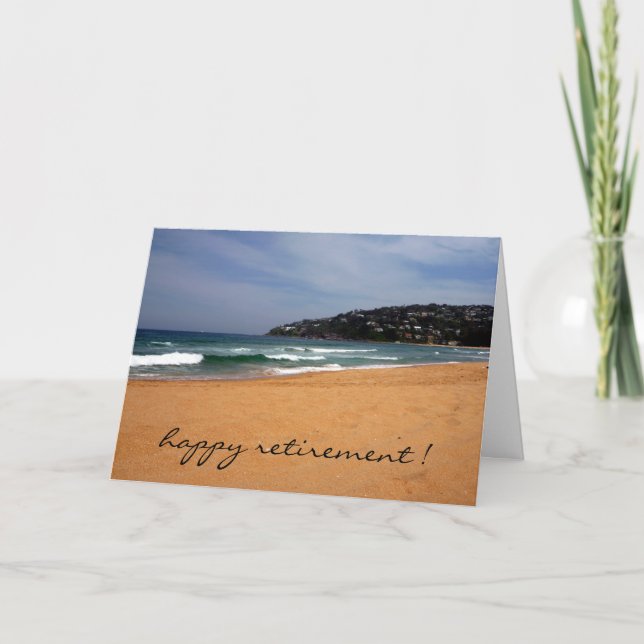 Cartão aposentadoria de exibição de praia (Frente)