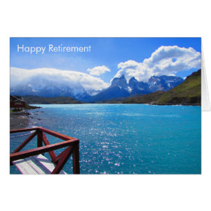 Cartão aposentadoria do lago