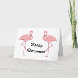 Cartão Aposentadoria Feliz Flamingos Clássicos