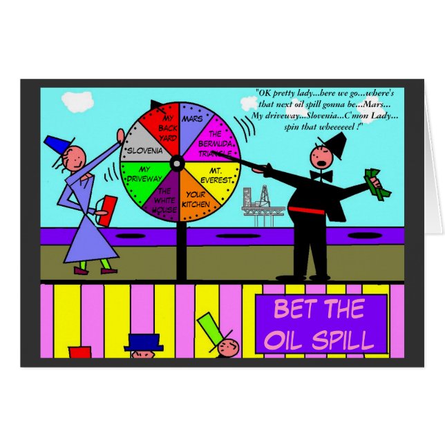 Cartão Aposta O Derramar De Petróleo (Frente Horizontal)