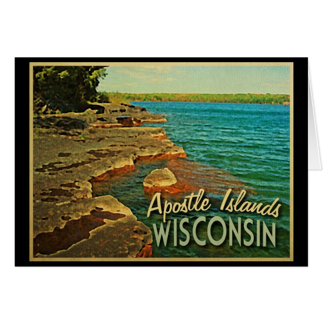Cartão Apostle Islands Wisconsin (Frente Horizontal)