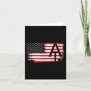 Cartão Appalachian Trail Patriotic American Flag Hiking G