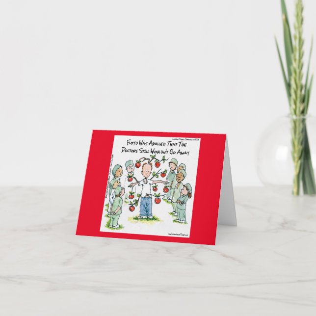 Cartão Apple A Day Engraçado Quic Rick London (Frente)