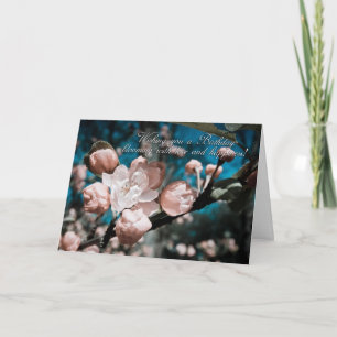 Cartão apple blossom birthday greeting card artistic