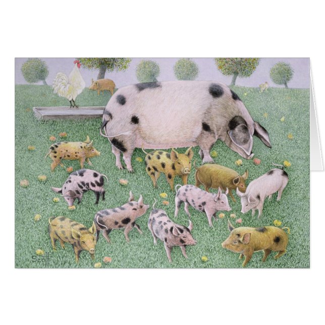 Cartão Apple deleita-se (Frente Horizontal)