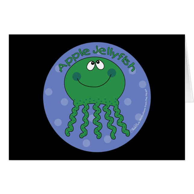Cartão Apple Jellyfish (Frente Horizontal)