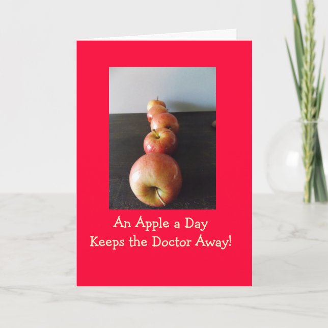 Cartão Apple Keeps Dr Away Greeting Card (Frente)