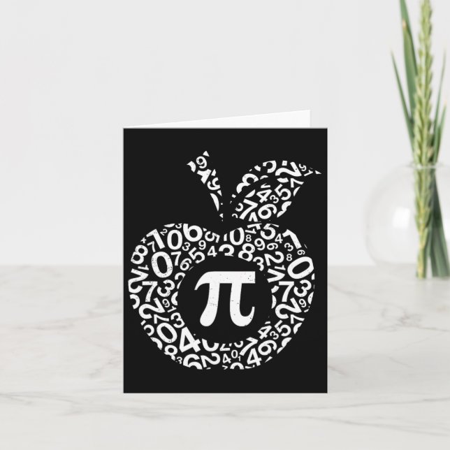 Cartão Apple Pi Algebra Sinal Matemática Engraçado Presen (Frente)
