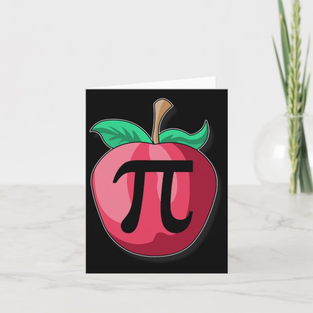 Cartão Apple Pi Engraçado Professor de Matemática Dia de  (Frente)