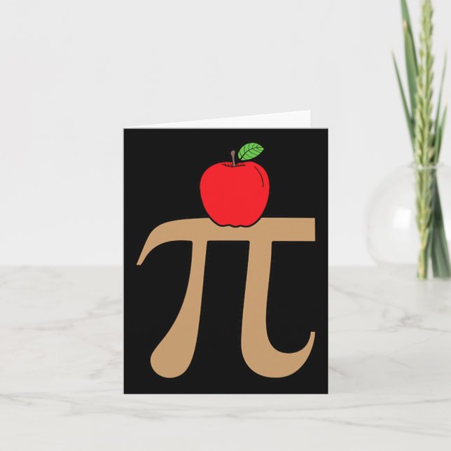 Cartão Apple Pie Pi Math Pun (Frente)