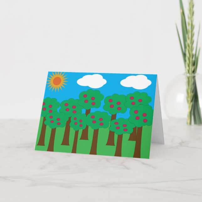Cartão Apple Trees Greeting Cards (Frente)