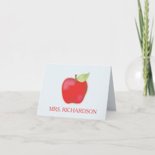 Cartão Apreciação de Apple Whimsical do Professor de Aqua