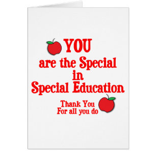 Cartão Apreciação do ensino especial